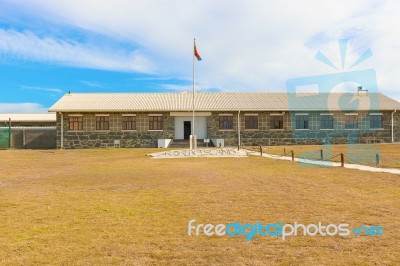 Cell Block On Robben Island Off The Coast Of Cape Town, Western Stock Photo