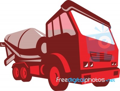 Cement Truck Lorry Retro Style Stock Image