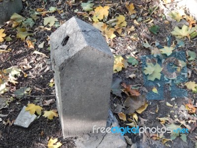 Cemetery Architecture, Monuments, Tombstones And Graves Stock Photo