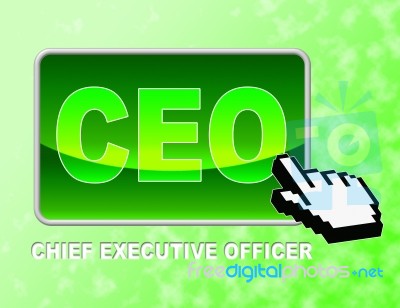 Ceo Button Means Chief Executive Officer And Chairman Stock Image