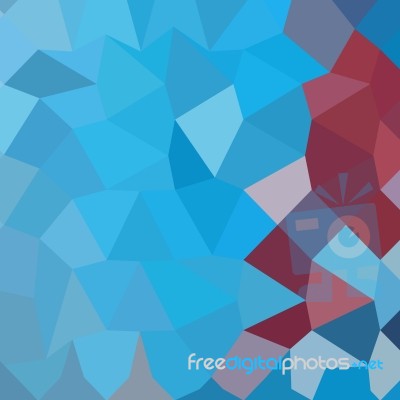 Cerulean Frost Blue Abstract Low Polygon Background Stock Image