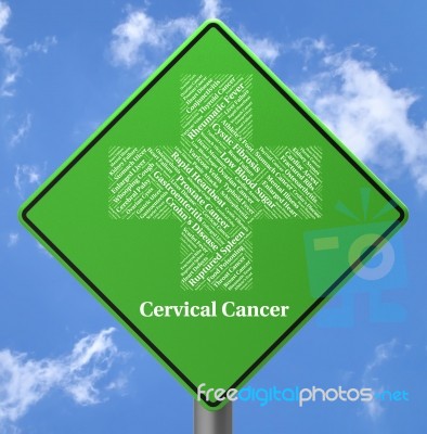 Cervical Cancer Means Poor Health And Ailments Stock Image