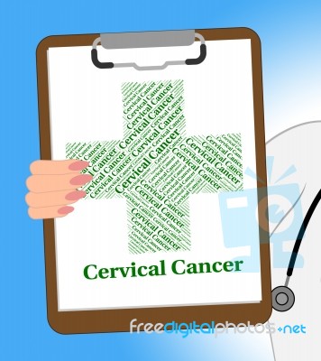 Cervical Cancer Shows Malignant Growth And Ailment Stock Image