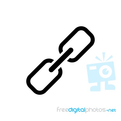 Chain Links Symbol Icon  Illustration On White Backg Stock Image