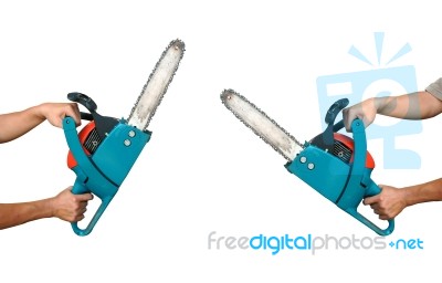 Chainsaws Stock Photo