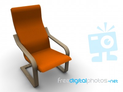 Chair Orange Stock Image