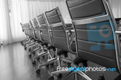 Chairs in Conference Room Stock Photo