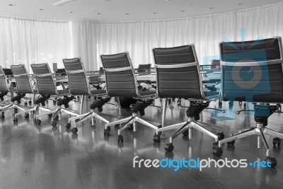 Chairs in Conference Room Stock Photo