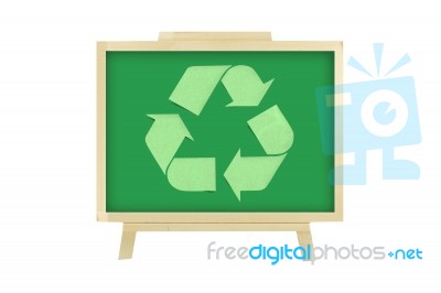 Chalk Board Recycle Concept Stock Image