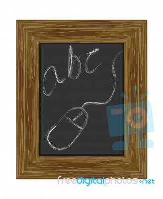 Chalkboard Abc Mouse Stock Image