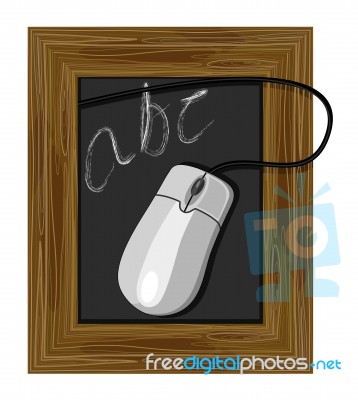 Chalkboard Abc Mouse Stock Image