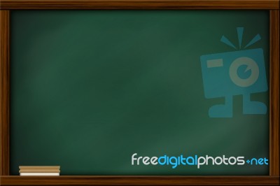 Chalkboard And Brush Stock Image