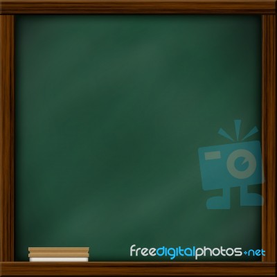 Chalkboard And Brush Stock Image