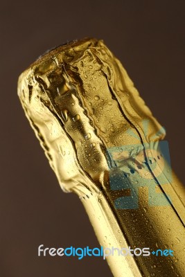 Champagne Cork Foil Stock Photo