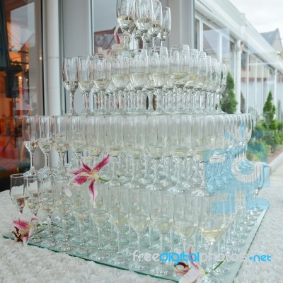 Champagne Glasses Stock Photo