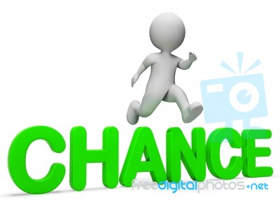 Chance Get Represents Probability Possible And Having 3d Renderi… Stock Image