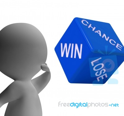 Chance Win Lose Dice Shows Gambling And Risk Stock Image