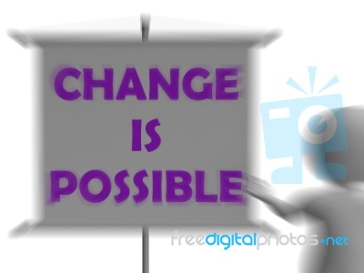 Change Is Possible Board Displays Possible Improvement Stock Image