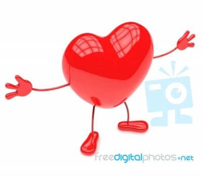 Character Healthcare Represents Heart Shapes And Doctors Stock Image