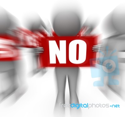 Characters Holding Yes No Signs Displays Advice And Guidance Stock Image