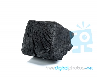 Charcoal Isolated On The White Background Stock Photo