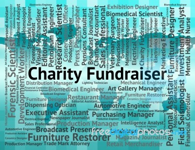 Charity Fundraiser Indicating Jobs And Occupation Stock Image