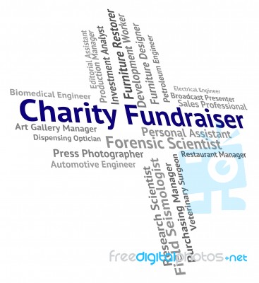 Charity Fundraiser Represents Occupations Aiding And Aid Stock Image