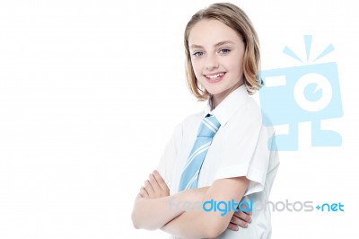 Charming Pretty Girl In Business Attire Stock Photo