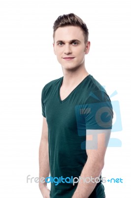 Charming Young Smiling Guy Stock Photo