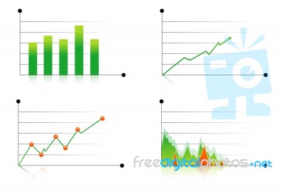 chart icons Stock Image