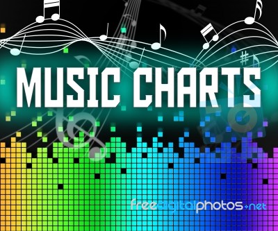 Chart Music Represents Sound Track And Charts Stock Image