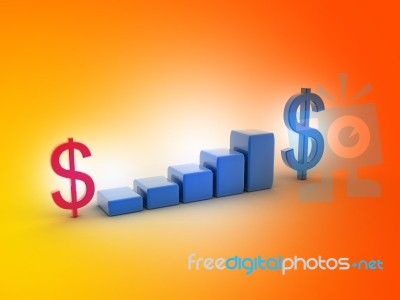 Chart With Dollar Sign Stock Image