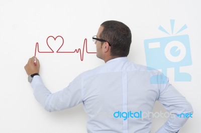 Charting A Heartbeat Stock Photo