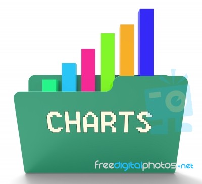 Charts File Shows Graph Documents 3d Rendering Stock Image