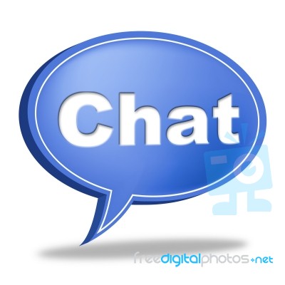 Chat Message Represents Communicate Networking And Call Stock Image