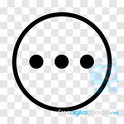 Chat Sign, Three Dots Icon -  Iconic Design Stock Image