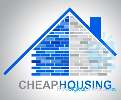 Cheap Housing Represents Low Cost Discounted Property Stock Image