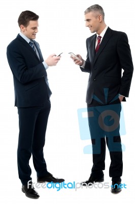 Check Your Mobile, I Send An Image Stock Photo