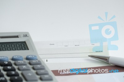 Checkbook Stock Photo