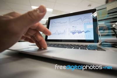 Checking Reported Profits Stock Photo