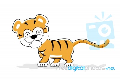 Cheerful Tiger Stock Image