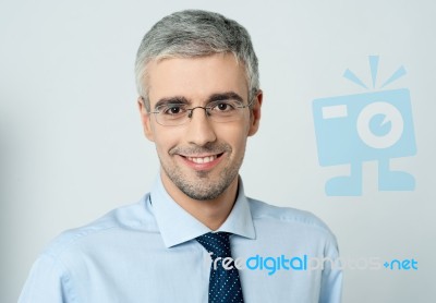 Cheerful Young Businessman Stock Photo