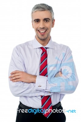 Cheerful Young Young Business Man Stock Photo