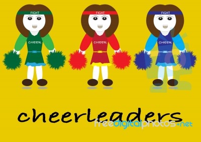 Cheerleader Set Stock Image