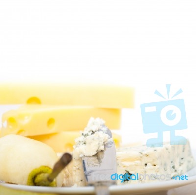 Cheese And Pears Stock Photo