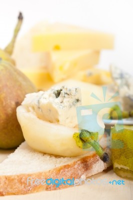 Cheese And Pears Stock Photo