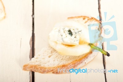 Cheese And Pears Stock Photo