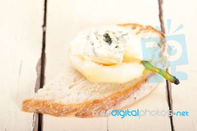 Cheese And Pears Stock Photo