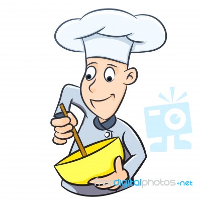 Chef Cartoon Islolated -  Illustration Stock Image