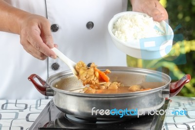 Chef Cooking Stock Photo